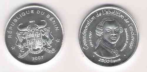 Benin 2500 francs 2007