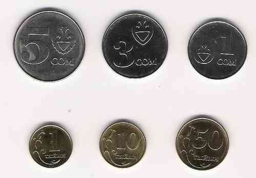 Kyrgyzstan 6 coin set 2008
