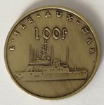 L'Île-aux-Mar, 100 francos 2017, laton