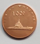Île Walpole, 100 francs 2017, copper